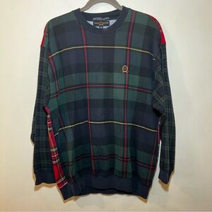 Tommy Hilfiger Golf Men's Plaid Sweater - Green and Red